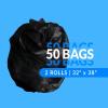 imageReli SuperValue 33 Gallon Trash Bags  50 Count  Made in USA  Heavy Duty  Black MultiUse Garbage Bags