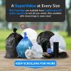 imageReli SuperValue 65 Gallon Trash Bags  120 Count  Made in USA  Heavy Duty  Bulk  Black MultiUse Garbage Bags