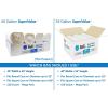 imageReli SuperValue 65 Gallon Trash Bags  120 Count  Made in USA  Heavy Duty  Bulk  Clear MultiUse Garbage Bags
