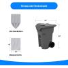 imageReli SuperValue 65 Gallon Trash Bags  60 Count  Made in USA  Heavy Duty  Clear MultiUse Garbage Bags