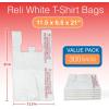 imageReli TShirt Bags 300 Count Plastic Bags  Bulk Grocery ampamp Shopping  White TShirt Sacks in Bulk 115quot x 65quot x 21quot