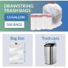 imageReli Tall Kitchen Drawstring Trash Bags 13 Gallon  500 Count Bulk  Kitchen Garbage Bags  White  13 Gallon  16 Gal Capacity