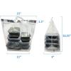 imageReli Tamper Evident To Go Bags 100 PcsLarge 21quotL x9quotW x1625quotH Clear Plastic Bags wHandles Reusable To Go BagCarry Out for Take Out Delivery Restaurant  Adhesive Seal Tamper Proof