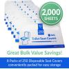 imageReli Toilet Seat Covers 2000 Pcs 8 Packs of 250  Disposable Toilet Seat Cover  Flushable  14x16quot HalfFold  Paper Liners for Restroom Bathroom Travel Camping Kids Potty Training