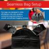 imageReli Tshirt Bags 300 Count Black 115quot x 65quot x 21quot  Black Plastic Bags Plain  Grocery Shopping Restaurants