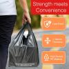 imageReli Tshirt Bags 300 Count Black 115quot x 65quot x 21quot  Black Plastic Bags Plain  Grocery Shopping Restaurants