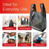 imageReli Tshirt Bags 300 Count Black 115quot x 65quot x 21quot  Black Plastic Bags Plain  Grocery Shopping Restaurants