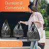 imageReli Tshirt Bags 300 Count Black 115quot x 65quot x 21quot  Black Plastic Bags Plain  Grocery Shopping Restaurants