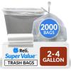 imageReli 24 Gallon Trash Bags  2000 Bags  Clear  Bathroom  Strong  Garbage