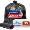 imageReli 95 Trash Bags Heavy Duty  30 Trash Bags  Super Sizeable for Serious Garbage Cleanup Black