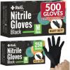 imageReli Black Nitrile Gloves Medium  500 Pack Heavy Duty Disposable Gloves 5 mil  Powder Free Latex Free  SingleUse  Premium Nitrile Material for Automotive Cleaning Cooking  Food Safe
