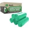 imageReli Compostable 1625 Gallon Trash Bags  100 Count Bulk  ASTM D6400  Green  EcoFriendly  For Compost