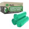 imageReli Compostable 33 Gallon Trash Bags  40 Count  ASTM D6400  Green  EcoFriendly  For Compost