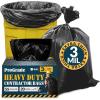 imageReli Contractor Garbage Bags 55 Gallon  20 Trash Bags  Heavy Duty  Black Contractor1 Count Pack of 20