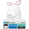 imageReli Drawstring Trash Garbage Bags Tall Kitchen 250 Count Bulk White 13 Gallon  16 Gallon Capacity
