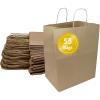 imageReli Paper Bags with Handles  55 Pcs  Brown  12quot x 9quot x 1575quot Large  Kraft Paper Bags ToteShopping Grocery Retail Merchandise Restaurant  Large Handles