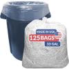 imageReli SuperValue 33 Gallon Trash Bags  125 Count  Made in USA  Heavy Duty  Clear MultiUse Garbage Bags