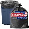 imageReli SuperValue 4045 Gallon Trash Bags  125 Count  Made in USA  Heavy Duty  Black MultiUse Garbage Bags