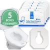 imageReli Toilet Seat Covers 1250 Pcs 5 Packs of 250  Disposable Toilet Seat Cover  Flushable  14x16quot HalfFold  Paper Liners for Restroom Bathroom Travel Camping Kids Potty Training