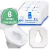imageReli Toilet Seat Covers 2000 Pcs 8 Packs of 250  Disposable Toilet Seat Cover  Flushable  14x16quot HalfFold  Paper Liners for Restroom Bathroom Travel Camping Kids Potty Training