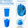 imageReli SuperValue 5560 Gallon Recycling Bags  75 Count  Blue Trash Bags  Made in the USA