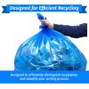 imageReli SuperValue 5560 Gallon Recycling Bags  75 Count  Blue Trash Bags  Made in the USA