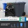 imageReli 30 Gallon Trash Bags Drawstring 25 Count  Black Trash Bags 30 Gallon  Strong Large Garbage Bags for Home ampamp Outdoor Use  Heavy Duty Drawstring