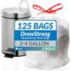 image24 Gallon Trash Bags Drawstring  125cspk White