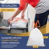 imageReli 18 Gallon Trash Compactor Bags 120 Pack  2 Mil Heavy Duty  Compatible with Kitchenaid Whirpool GE 15 Inch Compactors  No Slip Drawstring Kitchen Trash Bags  LeakProof ampamp Tear Resistant