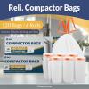 imageReli 18 Gallon Trash Compactor Bags 120 Pack  2 Mil Heavy Duty  Compatible with Kitchenaid Whirpool GE 15 Inch Compactors  No Slip Drawstring Kitchen Trash Bags  LeakProof ampamp Tear Resistant