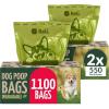 imageReli Biodegradable Dog Poop Bags 1100 Pack 2 Large Rolls  9quotx13quot Large Poop Bags for Dogs  Unscented Leak Proof Oxobiodegradable Pet Waste Clean Up  Green EcoFriendly  Dispenser Box