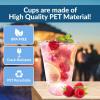 imageReli Plastic Cups 16 oz 270 Pack  Clear Plastic Cups Disposable  PET Clear Disposable Bulk  16oz PET Drinking Containers for Party Iced Coffee Cold Drinks Smoothies To Go