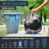 imageReli 45 Gallon Trash Bags Heavy Duty 25 Count  Black  Twist Ties Included  Extra Tough LeakProof Garbage Bags  Ideal for Large Clean Ups
