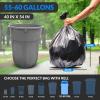 imageReli 55 Gallon Trash Bags Heavy Duty 100 Count  Black  Twist Ties Included  Extra Tough LeakProof Garbage Bags  Ideal for Large Clean Ups