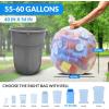 imageReli 55 Gallon Trash Bags Heavy Duty 100 Count  Clear  Twist Ties Included  Extra Tough LeakProof Garbage Bags  Ideal for Large Clean Ups