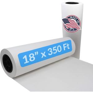 imageReli White Butcher Paper Roll  Made in USA  Bulk Value 18 in x 350 ft 4200 in  Food Grade Kraft Paper for BBQ  Butcher Wrap for Smoking Meat Sublimation  Unwaxed Meat Wrapping18 x 350 Ft Butcher Paper  White