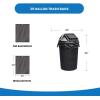 imageReli 39 Gallon Trash Bags Drawstring 200 Count Bulk Large 39 Gallon Heavy Duty Drawstring Trash Bags  Black Garbage 39Gal Capacity Lawn Leaf 39Gal1 Count Pack of 200