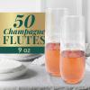 imageReli Champagne Flutes Plastic 50 Pack 9oz Clear Stemless  Disposable Mimosa Glasses for Champagne Mimosa Cocktail WeddingParties  BPAFree Plastic Champagne Flutes Shatterproof Cups