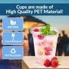 imageReli Plastic Cups 12 oz 200 Pack  Clear Plastic Cups Disposable  PET Clear Disposable Bulk  12 oz PET Containers for Iced Coffee Smoothies Cold Drinks Party