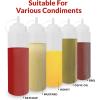 imageReli Plastic Squeeze Bottles 24 oz  10 Pack  Condiment Squeeze Bottles for Sauces  Clear wTethered Caps  24 Ounce Hot Sauce Ketchup  Condiments Olive Oil Liquids