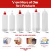 imageReli Plastic Squeeze Bottles 24 oz  10 Pack  Condiment Squeeze Bottles for Sauces  Clear wTethered Caps  24 Ounce Hot Sauce Ketchup  Condiments Olive Oil Liquids