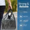 imageReli Tshirt Plastic Bags  175 Pack  Black Plastic Bags with Handles Plain  Ideal for Grocery Shopping Food Take OutTo Go Small Business