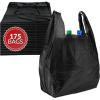 imageReli Tshirt Plastic Bags  175 Pack  Black Plastic Bags with Handles Plain  Ideal for Grocery Shopping Food Take OutTo Go Small Business
