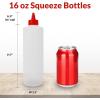 imageReli Plastic Squeeze Bottles 16 oz  8 Pack  Condiment Squeeze Bottles for Sauces  Clear wRed Twist Cap  16 Ounce Hot Sauce Ketchup  Condiments Olive Oil Liquids