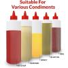imageReli Plastic Squeeze Bottles 16 oz  8 Pack  Condiment Squeeze Bottles for Sauces  Clear wRed Twist Cap  16 Ounce Hot Sauce Ketchup  Condiments Olive Oil Liquids