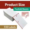 imageReli Thermal Shipping Labels 4x6 550 Sheets Fanfold Direct Heat Printer Paper Labels  Shipping Stickers Compatible with Most Thermal Printers