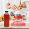 imageReli Plastic Juice Bottles 48 Pack 12 oz Square Plastic Juice Bottles with Caps ampamp Sticker Labels  Clear Empty for Juicing 12oz  Disposable Smoothies