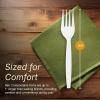 imageReli Compostable Forks 550 Pack  Disposable Utensils Heavy Duty Forks  Compostable Utensils Cutlery for Party Events Party Supplies  BPA Free Cornstarch Composting Flatware White
