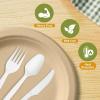 imageReli Compostable Utensils Set 360 Pack  120 Ea Knives ForksSpoons Disposable Utensils Heavy Duty  Compostable Cutlery Set for Party Events  BPA Free CornstarchComposting Flatware White
