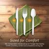 imageReli Compostable Utensils Set 360 Pack  120 Ea Knives ForksSpoons Disposable Utensils Heavy Duty  Compostable Cutlery Set for Party Events  BPA Free CornstarchComposting Flatware White